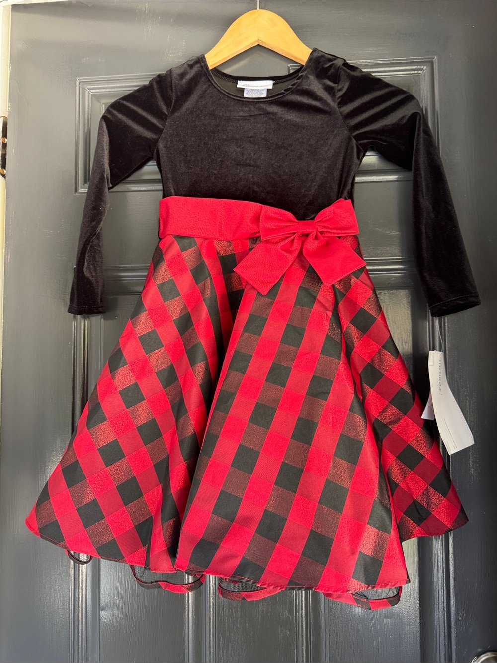 Kohl's Red and Black Buffalo Plaid Girls' Dress